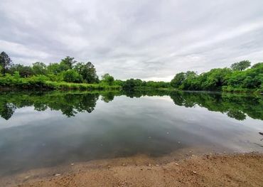 Lake at the sonlit retreat center