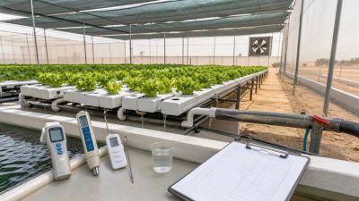Hydroponic EC, pH and water temperature checks for UAE growing systems