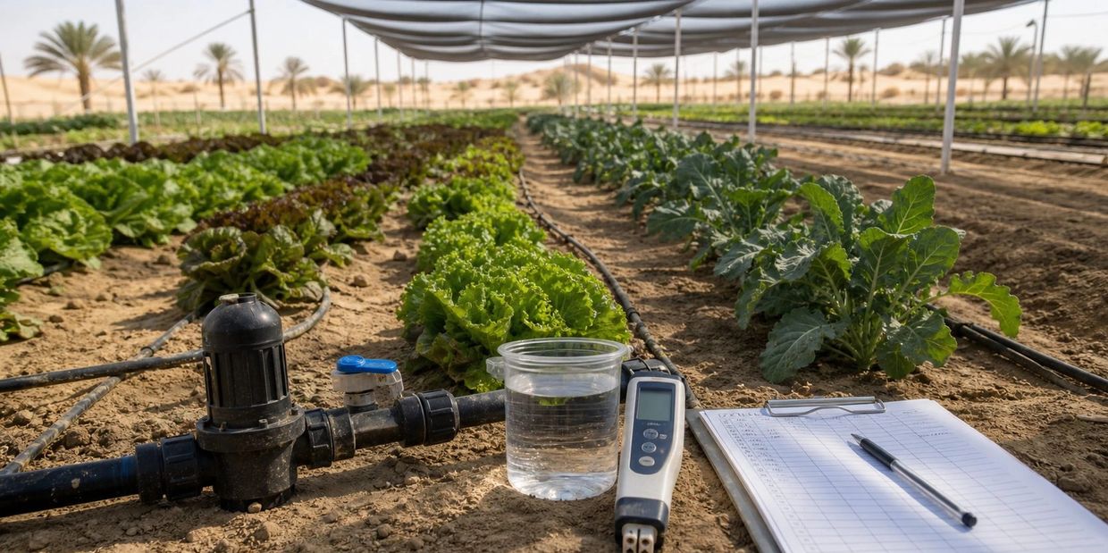 irrigation water test kit and salinity notes for crop selection