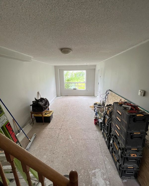 whole house renovation, new walls, paint, flooring, trim, doors.