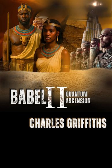 Promotional artwork for Babel 2: Quantum Ascension, featuring ancient royal figures and a futuristic Tower of Babel.