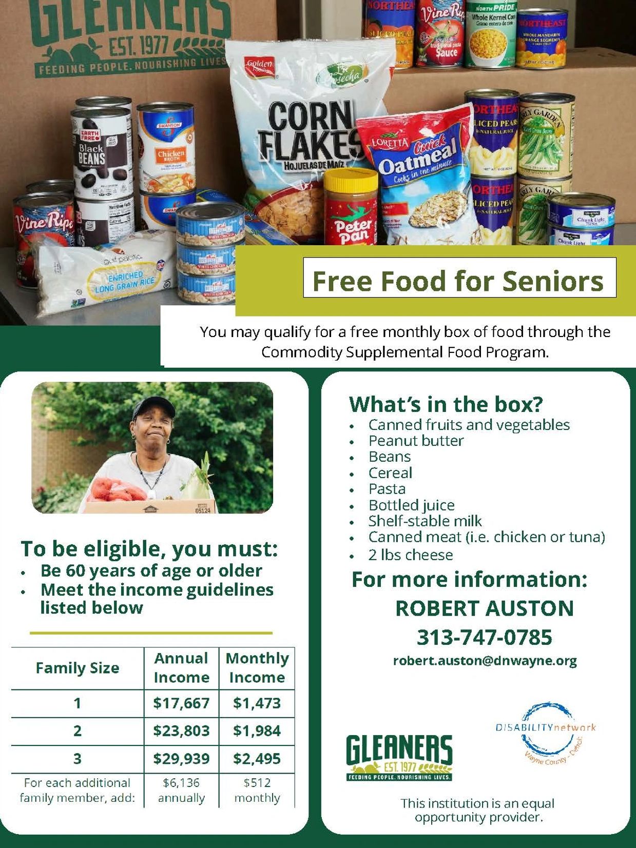SIGN UP TO RECEIVE A FOOD BOX EACH MONTH!
