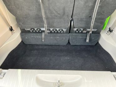 Interior clean and dry in van.