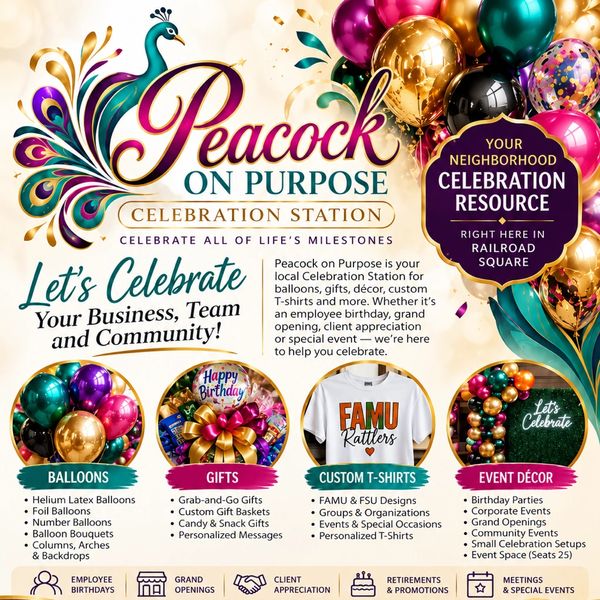 Celebration resource for balloons, gifts, custom T-shirts, and event decor.