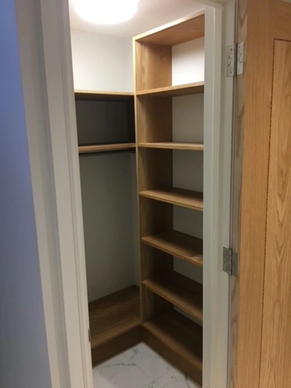 Cupboard spaces designed by you to maximise storage and suit your needs