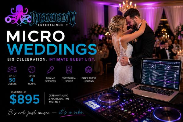 New trends of Micro Weddings are on the rise! Get yours booked today with DJ BrandanV