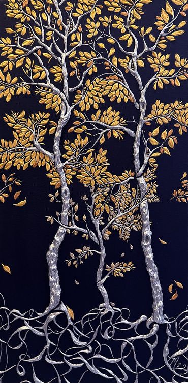 Modern Botanical Art, Illuminated Tree