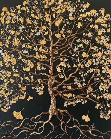 Modern Botanical Art, Illuminated Tree