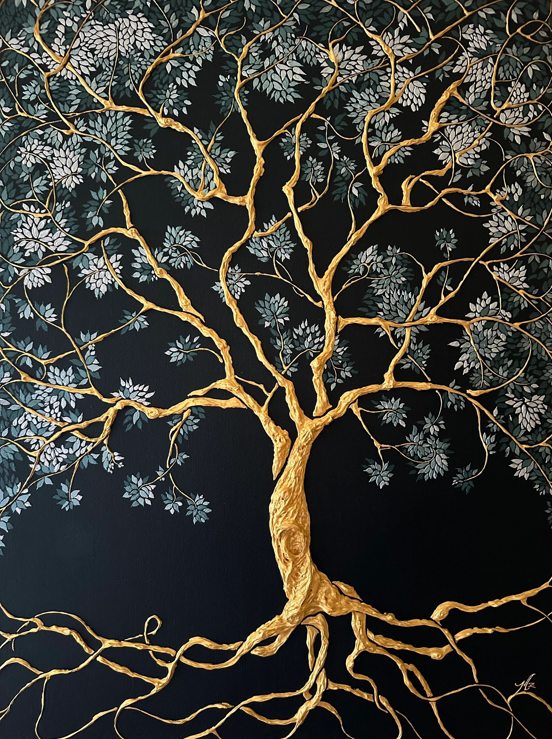 Modern Botanical Art, Illuminated Tree