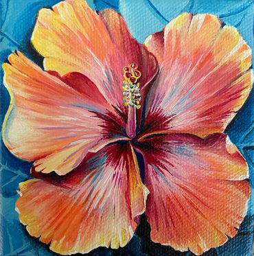 Modern Botanical Art, Miniature Hibiscus