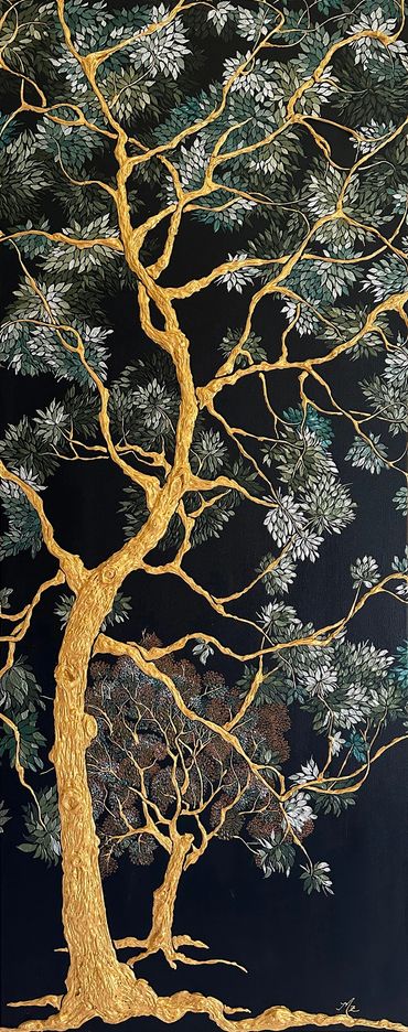 Modern Botanical Art, Illuminated Tree