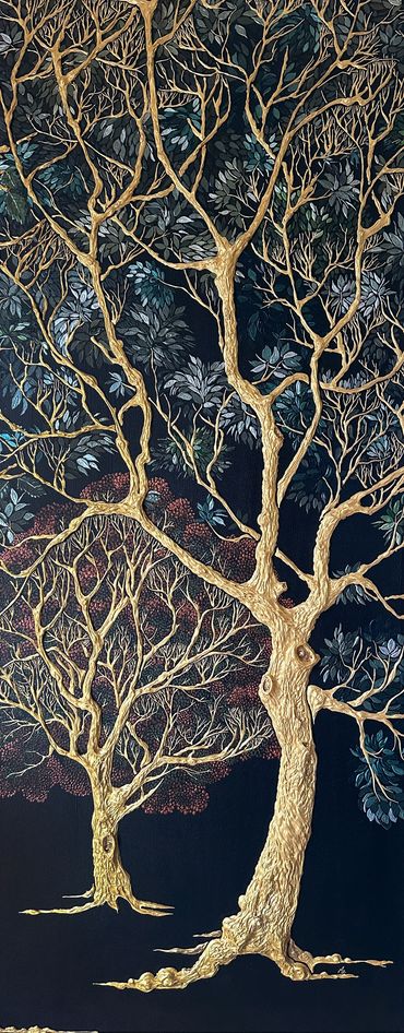 Modern Botanical Art, Illuminated Tree