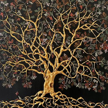 Modern Botanical Art, Illuminated Tree