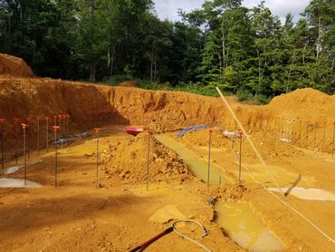 Excavated Foundation and footers for Residential Home.