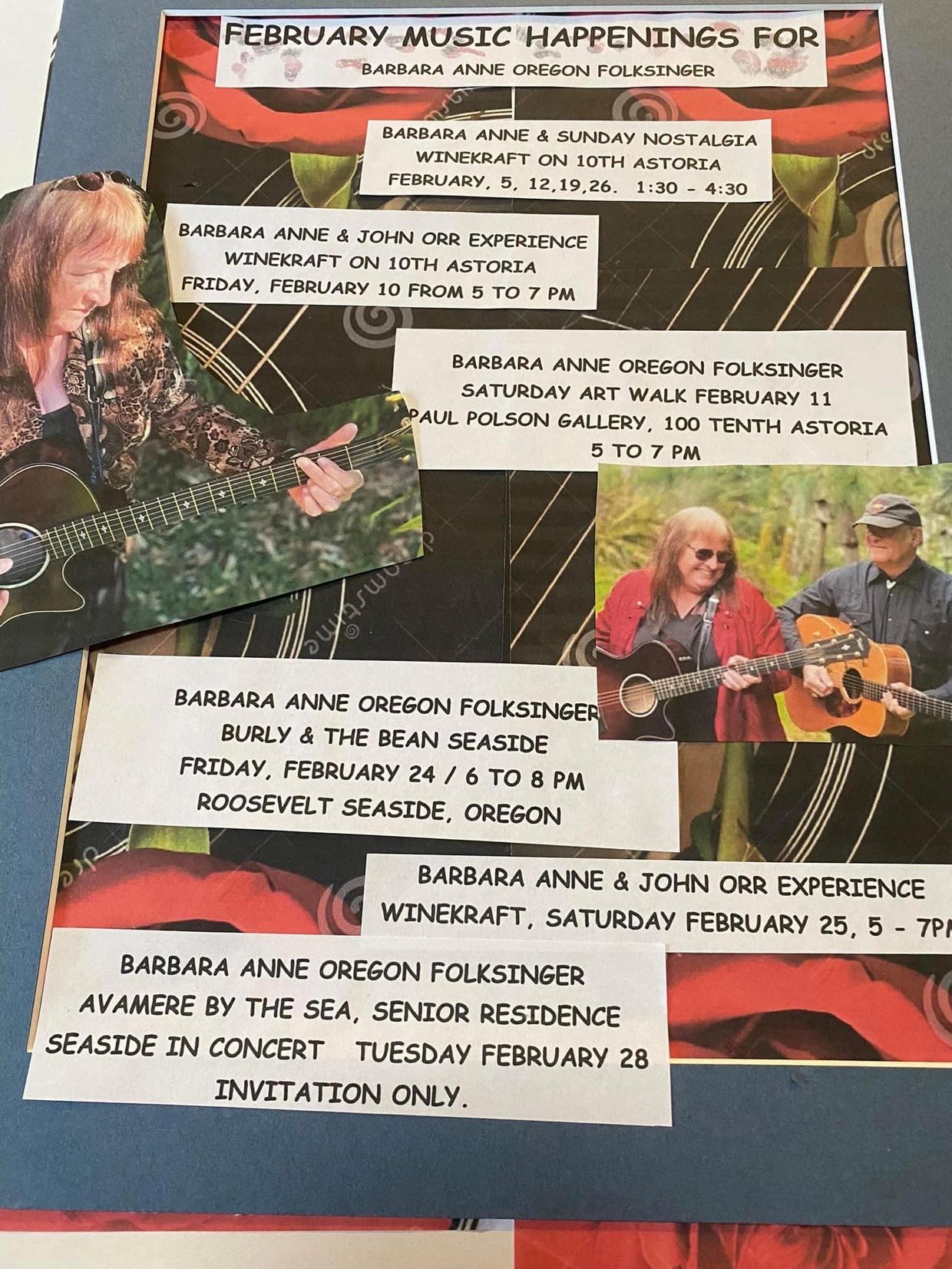 February 2023 Music Happenings - Barbara Anne Oregon Folksinger