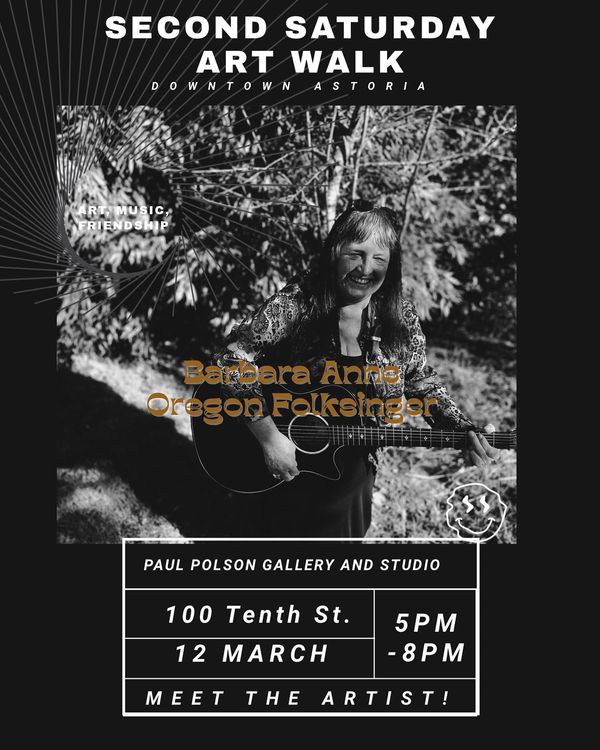 Barbara Anne Oregon Folksinger Poster Folk Singer Songwriter Astoria Oregon Coast Live Music
