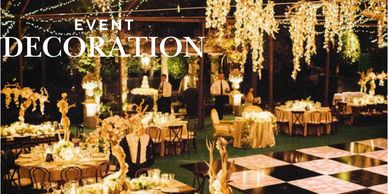 Decoración lujosa para evento elegante.