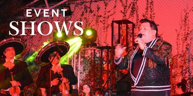 Show musical con mariachi en evento.