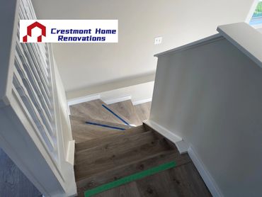 Vinyl staircase installation
