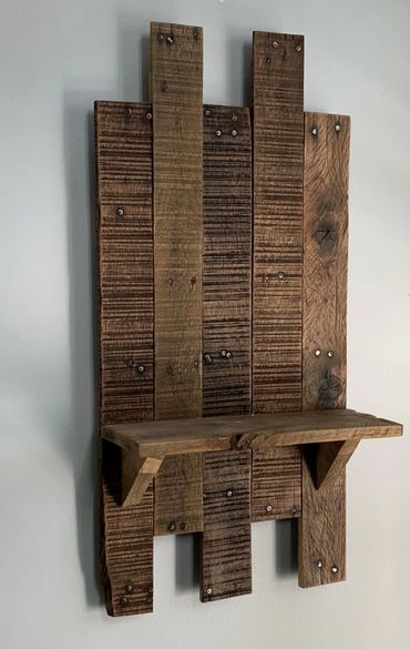 Rustic Pallet Shelf or Photo Holder