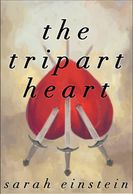 A book cover with an upside down heart pierced by three arrows.