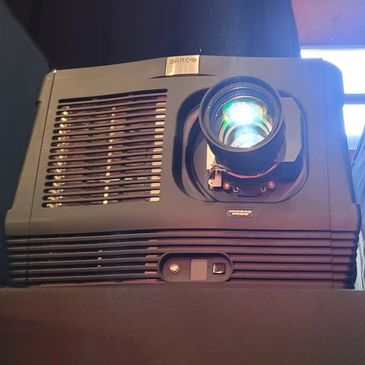 Cinema Projector hire, Outdoor cinema, projector screen, Barco2K, DCP projector hire, sound system