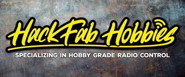 Logo for Hack Fab Hobbies, specializing in hobby grade radio control.