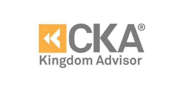 Logo for CKA Kingdom Advisor with a yellow square and white arrows.