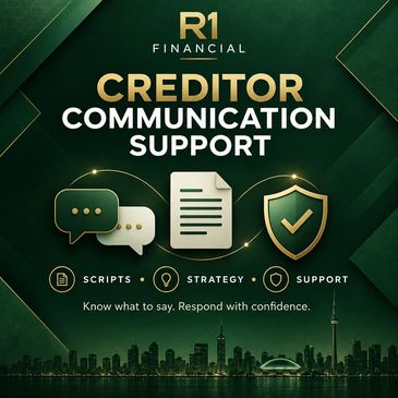 R1 Financial creditor communication support announcement.