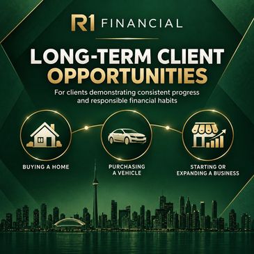 R1 Financial offers long-term client opportunities for home, vehicle, and business.