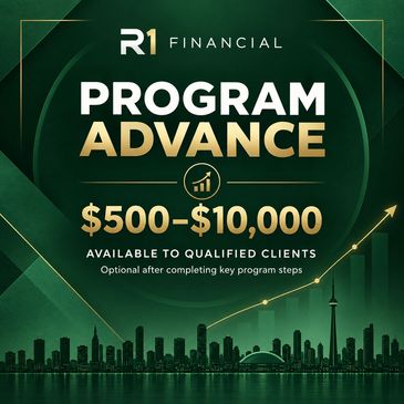 R1 Financial Program Advance offers $500-$10,000 advances.