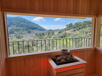 manzaralı bir Sauna