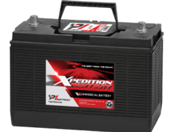 A heavy-duty commercial battery.