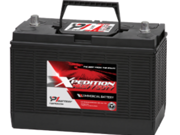 A heavy-duty commercial battery.