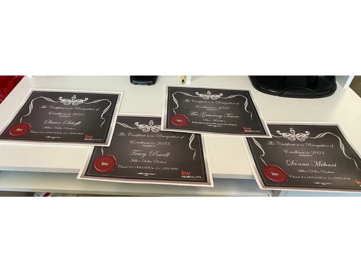 At the recent Keller Williams Annual Awards The Gateway Team walked away with several awards.  Thank