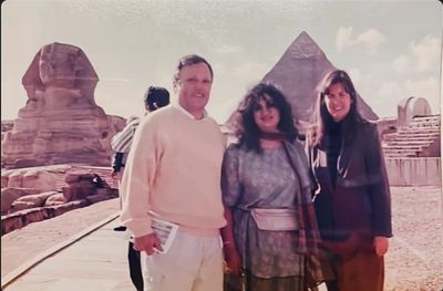 Dr. Sun in Egypt 2002 with the Imperator of Rosicrucians, Christian Bernard & Grand Master J Scott.