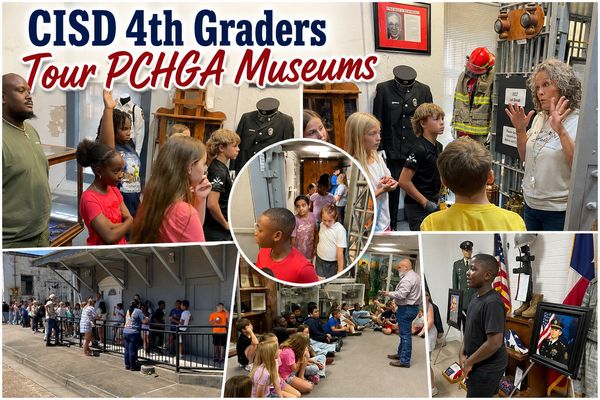 CISD 4th graders touring PCHGA museums, learning history.