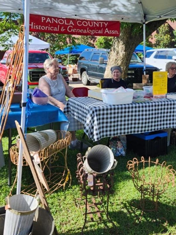 Community event booth for Panola County Historical & Genealogical Association.