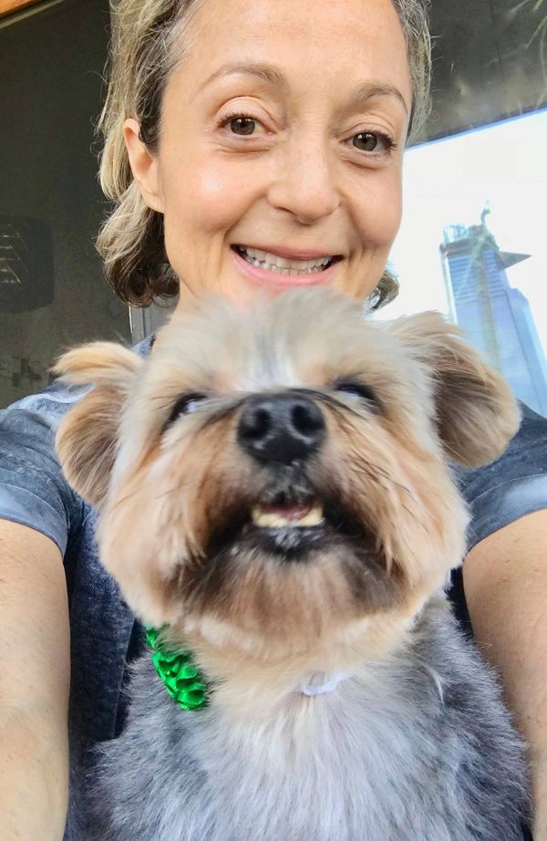 Rambo and I -- Smiling!