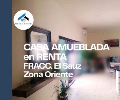 “Casa en renta en Fracc. El Sauz Saltillo, 3 recámaras frente a área verde”