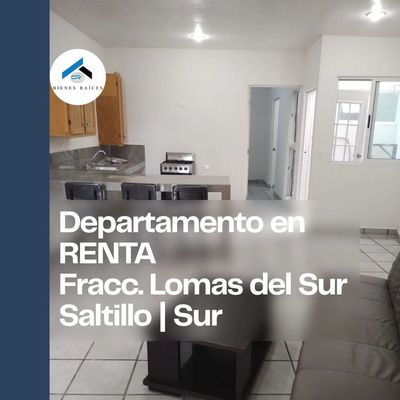 “Departamento amueblado en renta en Lomas del Sur, Saltillo, 1 recámara cerca de HEB La Nogalera”