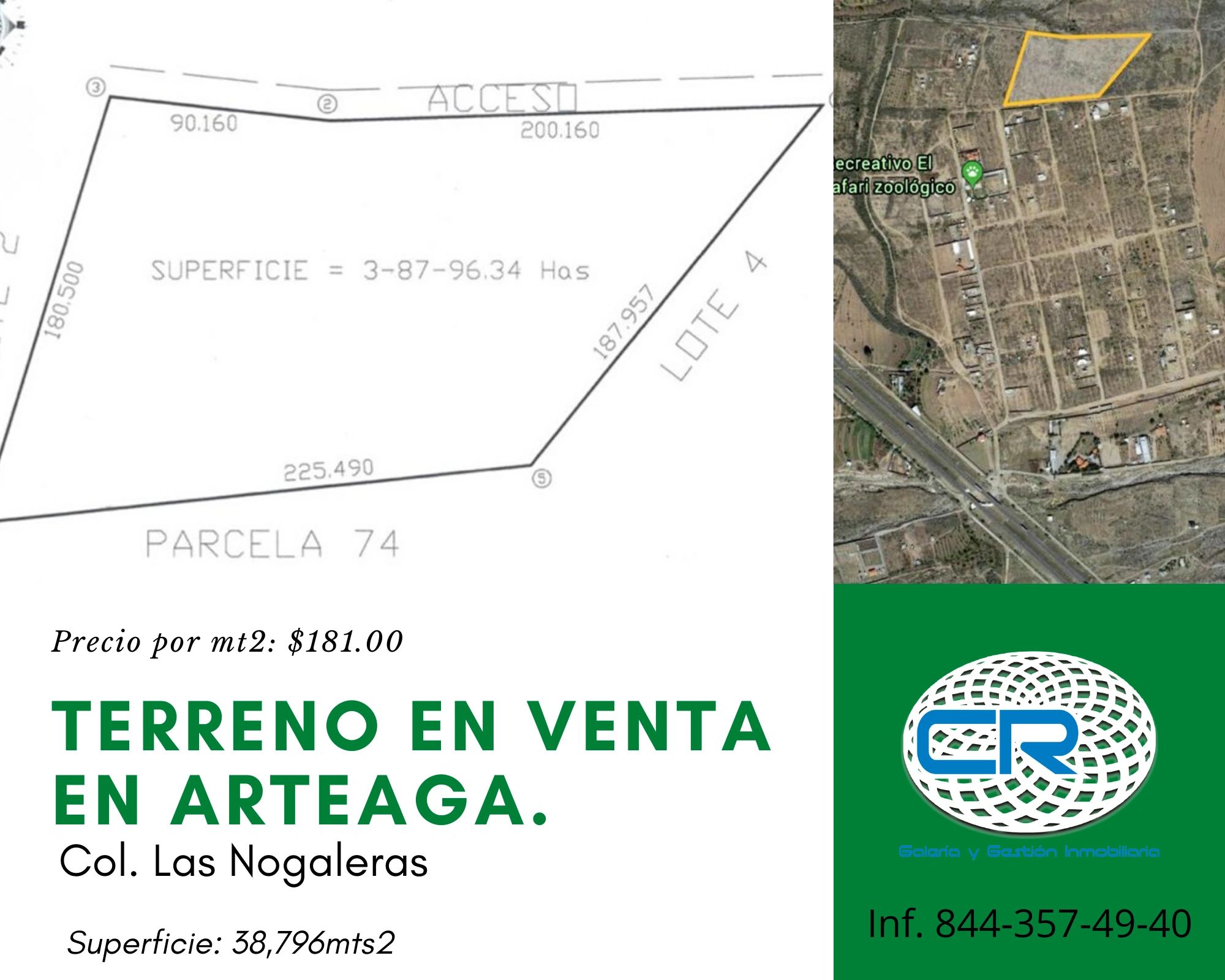 “Terreno en venta en Colonia Las Nogaleras Arteaga, 38,796 m² con subdivisión ”
