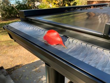 Metal roof installation. No more gutter cleaning.