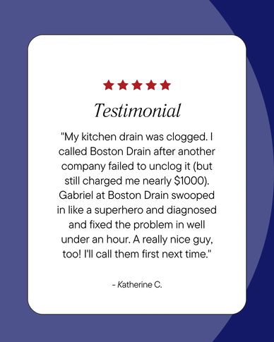 positive review drain cleaning