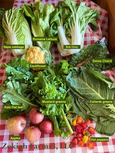 Zekiah farms assortment of winter vegetables