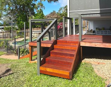 External deck build including stairs/ carpentry cairns