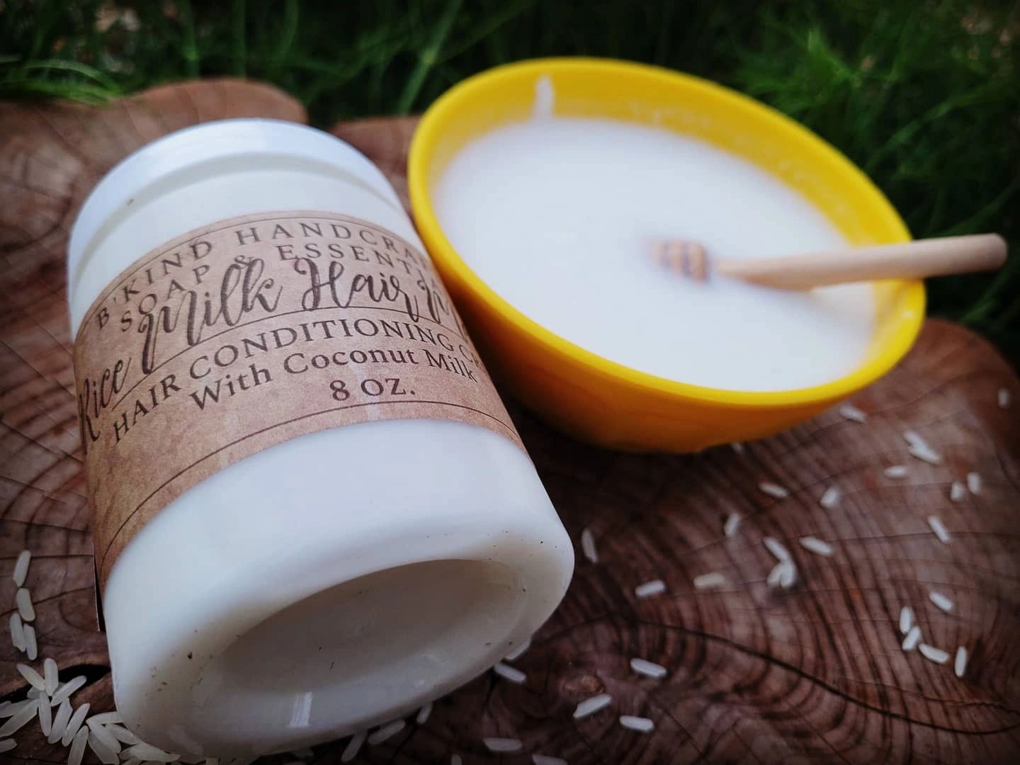Rice Milk Hair Mask, With Free Hair Cap, Conditioning Cream, Organic Hair Care