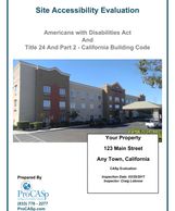 Sample comprehensive ADA inspection Report