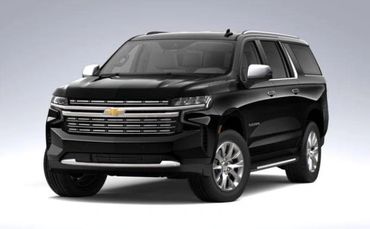 new 2022 2023 black Chevy Suburban transportation transport service car black chauffeur Miami