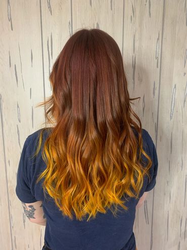Haircolor red Ombré